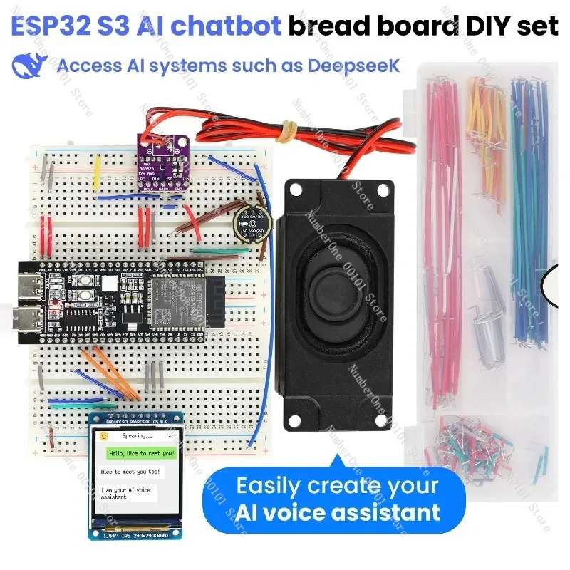 Iberkin 1.54 بوصة OLED ESP32-S3 Xiao Zhi AI Voice Interact Chatbot DIY قاعدة المجموعة الإلكترونية على برمجة Arduino ESP32 STEM