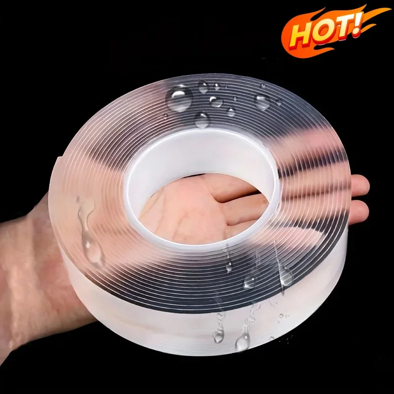 

Новая универсальная многоразовая двусторонняя водонепроницаемая клейкая лента — идеально подходит для кухонных и ванных принадлежностей.