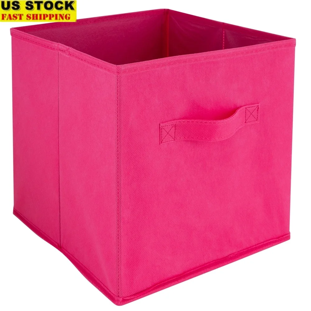 

Collapsible Storage Cube Bins Durable Non-Woven Material Foldable Space Saving Storage Solution Ideal Home Office Living Room