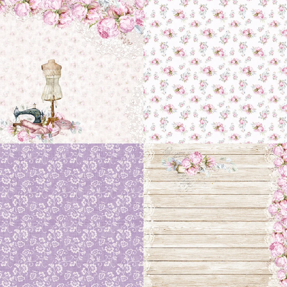 12 szt. Papier do scrapbookingu w stylu Vintage Album z dziennikiem rękodzieła karta podarunkowa okładki z napisami do dekoracji