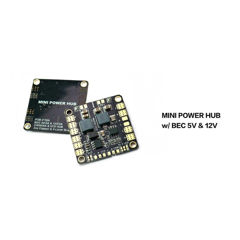 Mini Power Hub Power Distribution Board PDB With Dual BEC 5V/ 12V For FPV DIY RC Racing Drone Multicopter Quadcopter