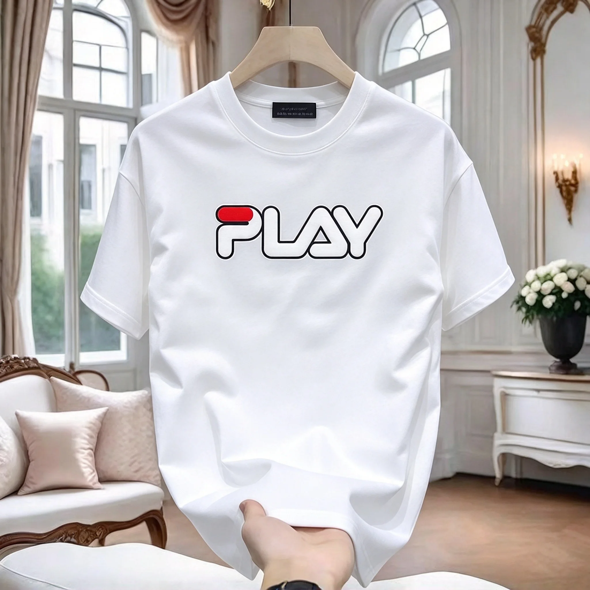 2026 Bold Color Block Letter Graphic T-Shirt Men Women, Modern Typography Text Art Print Short Sleeve Casual Loose Summer Tee