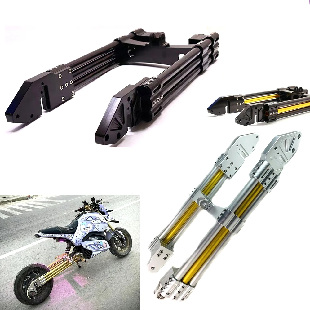 

E-Motorcycle Modified Parts 50/60/80cm 3-Tube Swing arm CNC Strengthen Adjustable Rear Flat Fork Fit for Monkey M3 M5 M6 Z6