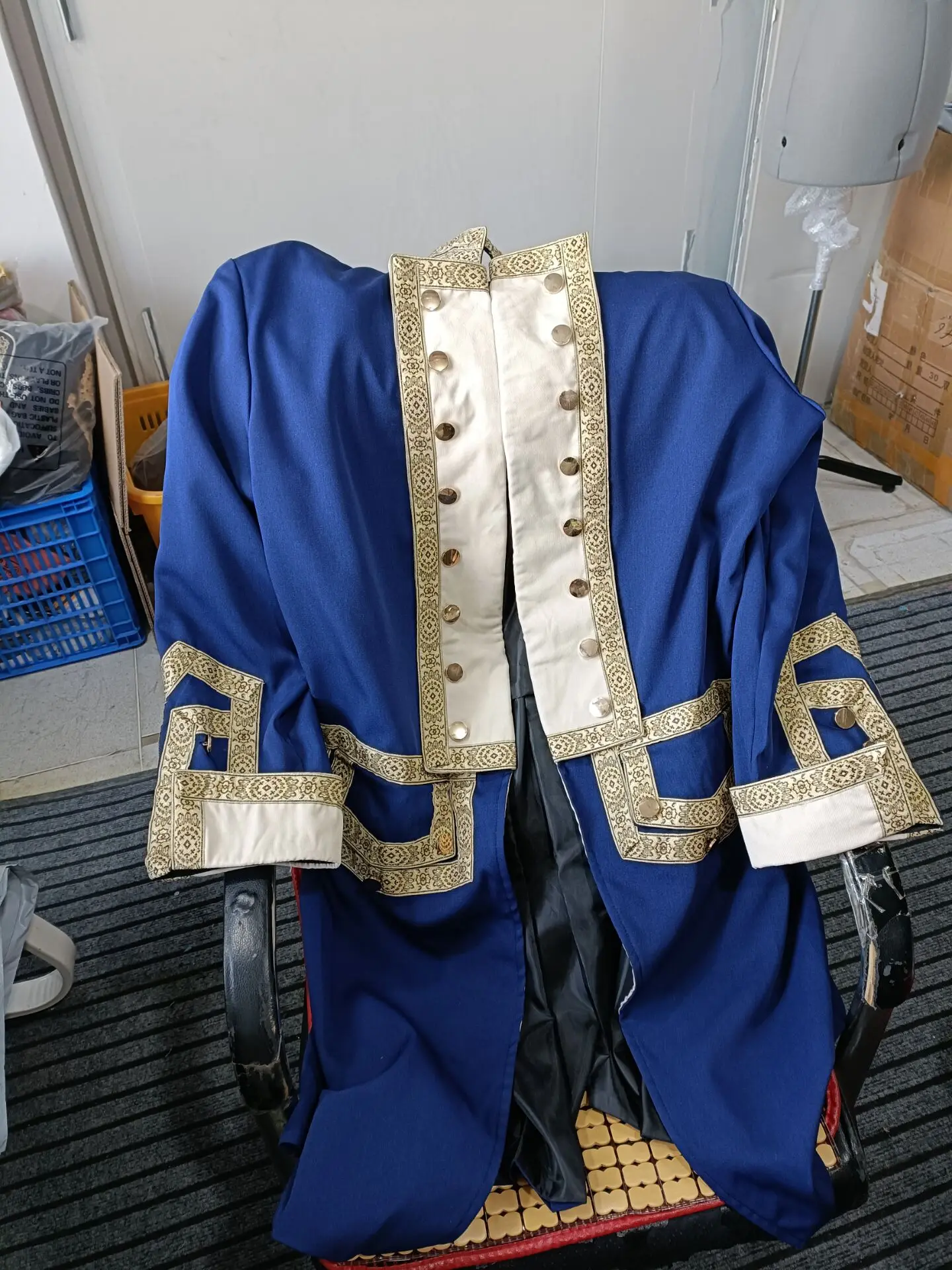 18th Century Court Suit Men's Rococo Blue Military Navy Uniform Colonial Victorian Elegant Men's Regency Outfit Custom Made