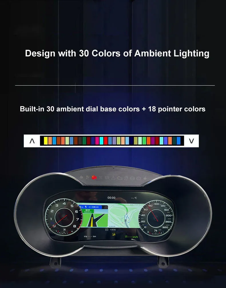 Digital Cluster Virtual Cockpit Speedometer Gauge for Audi TT TTS 2008 to 2014  Linux System with Carplay