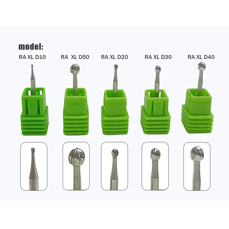 

GREATLH Spherical Carbon Steel Bur Dental Grinding Burs Dentist Dental Tools