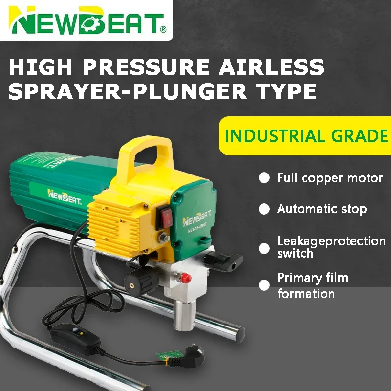 NewBeat 1.8L 1800w High Pressure Industrial Power Spray -Gun Machine Electric Airless Paint Sprayer