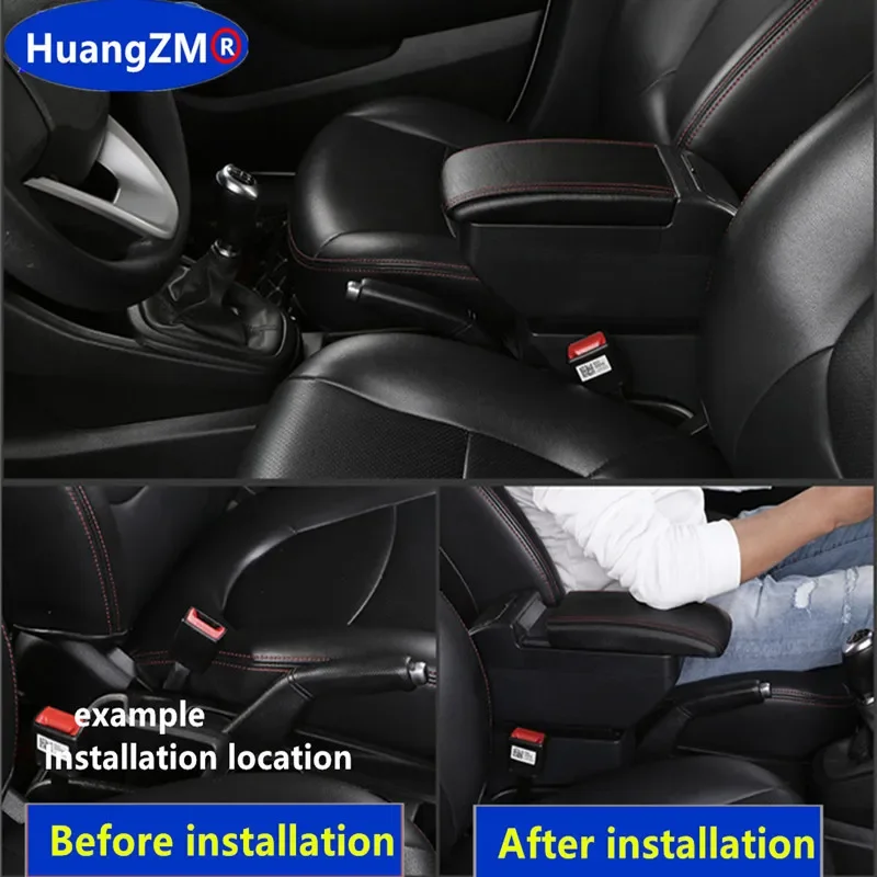 For Citroen Berlingo Armrest box For Peugeot Partner tepee Car Armrest box Dedicated Retrofit Storage box Car Accessories