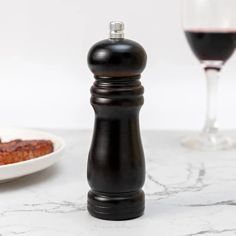 Wooden Manual Pepper Grinder, Black Pepper Grinder, Pepper Stick, 6-inch Pepper Grinder