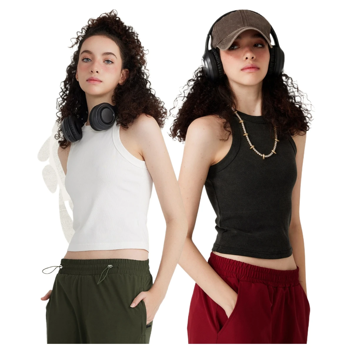 

2025 Summer New Fashion Style Hot sell Girl Short Sleeve Slim Fit Breathable Women's Underwear Workman's Backpack Sling