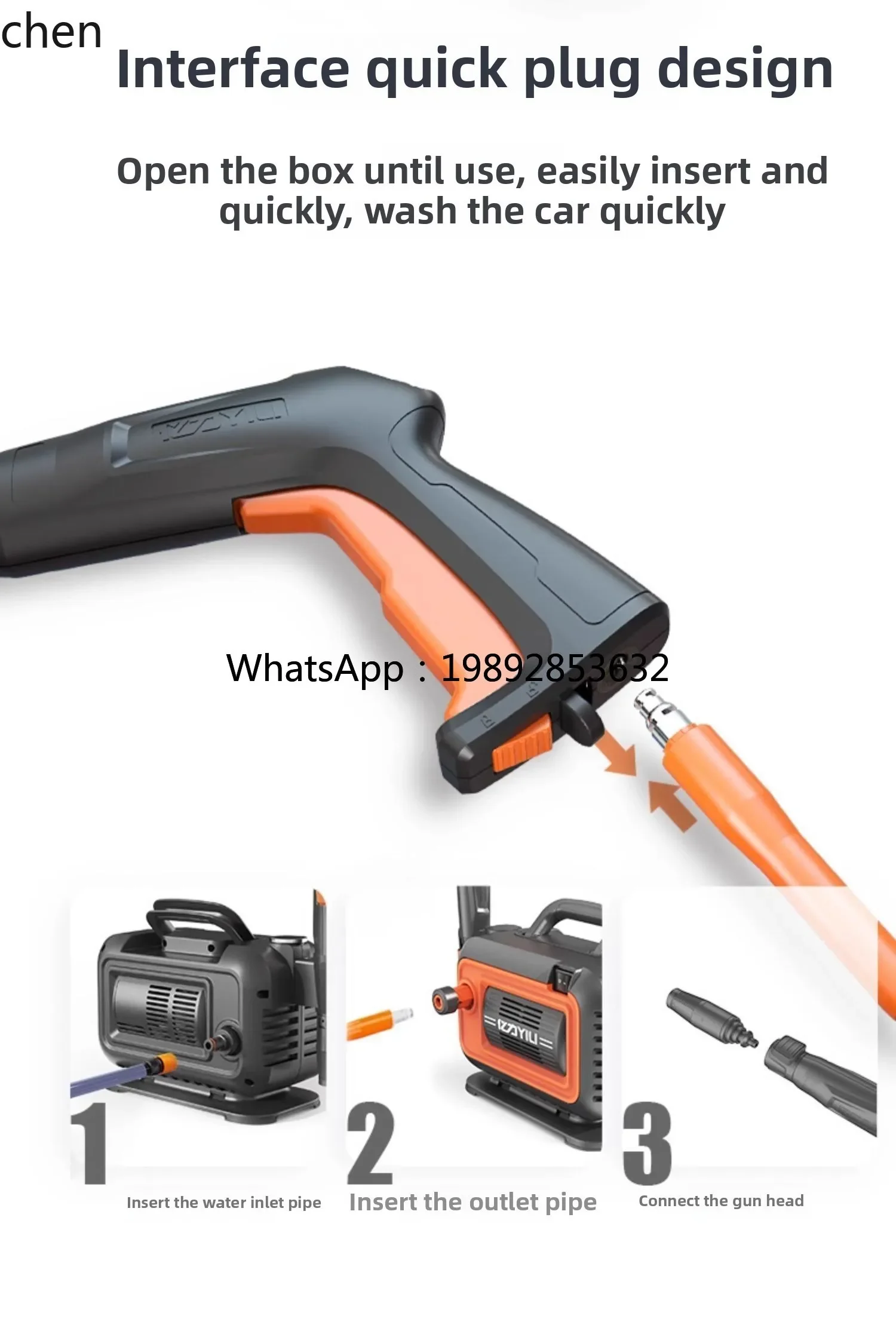 cc26 car washing machine gun cleaning machine high power powerful washing portable water pump grab