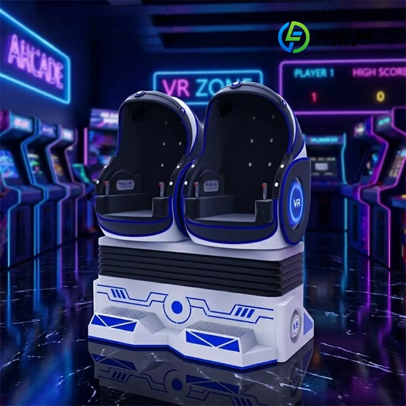 FL Commercial 2-person VR Egg Chair Model  9D Flight Cinema Equipment Virtual Reality Experience Hall Game Machine Customized