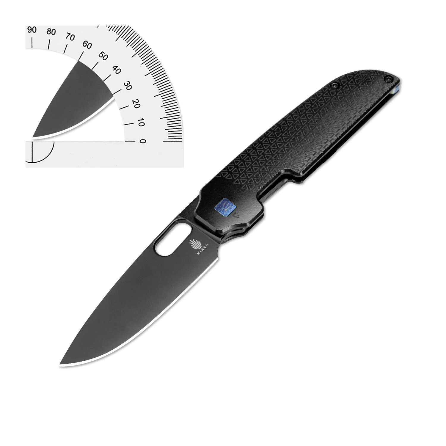 Kizer-Titanium Handle Camping faca, lâmina de aço, alta qualidade, sobrevivência, Ki3637A2 Varatas, 2023, S35VN, novo