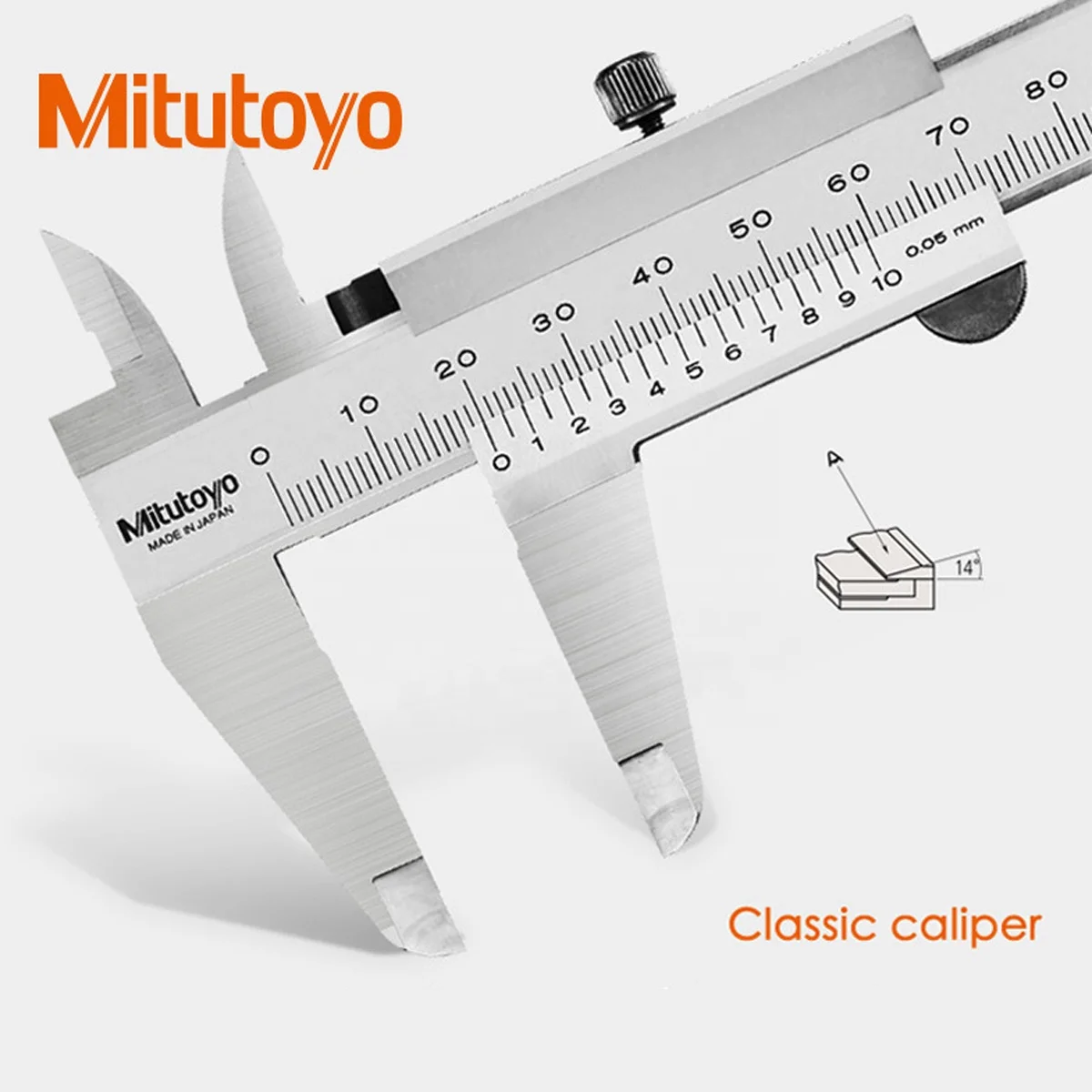 Vernier Caliper 530-118/0-200mm/0.02mm Vernier Calipers Stainless Steel Inside Outside Depth Step Measurements Metric