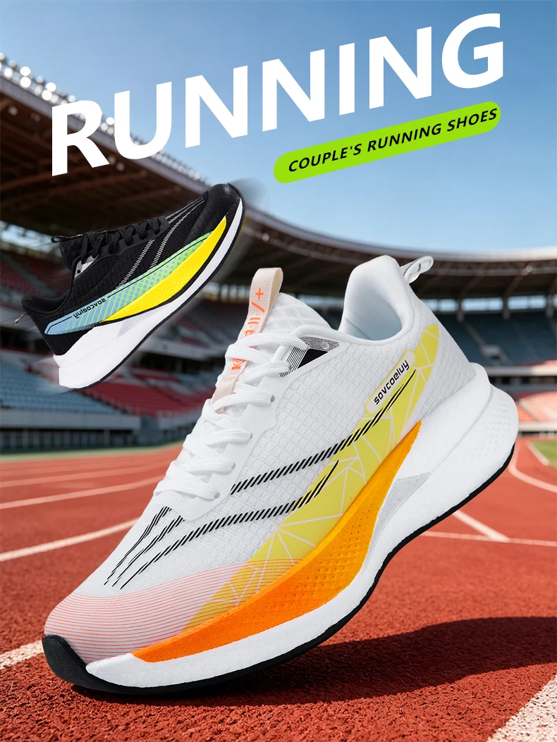 Marathon-Laufschuhe für Herren, Sport-Carbonsohle, atmungsaktiv, leicht, bequem, Damen-Sportschuhe mit Dämpfung und Stabilität – Detail 9