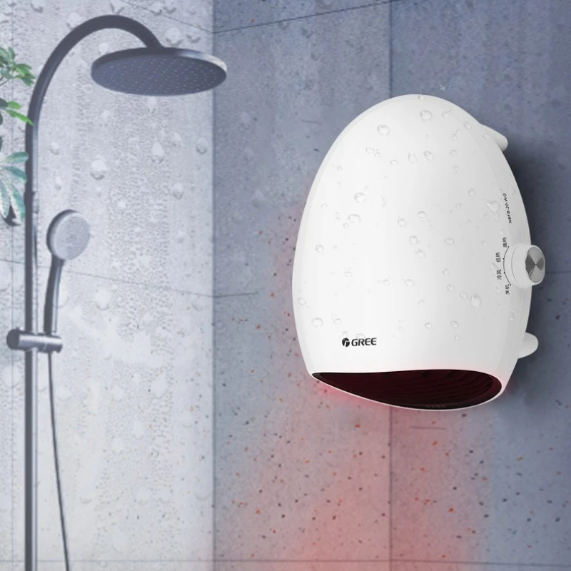 Riscaldamento e raffreddamento domestico Ventilatore a doppio uso, Riscaldatore impermeabile per bagno, Riscaldatore a riscaldamento rapido, Riscaldatore elettrico a parete