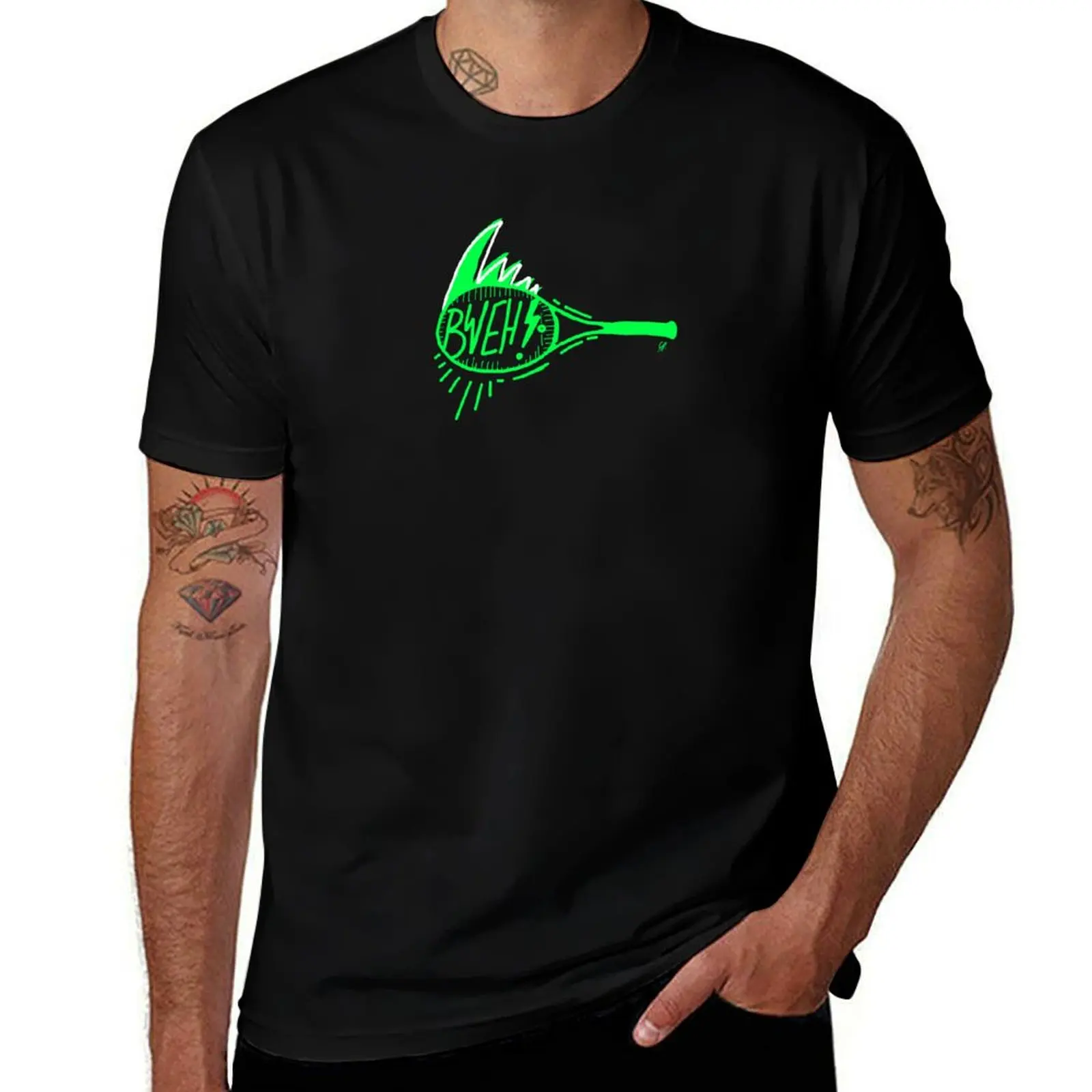 

graphic t Design t cotton Rublev Drawn Tennis shirt Andrey Meme quality T-Shirt high Hand (Green) T-Shirt man shirts Bweh