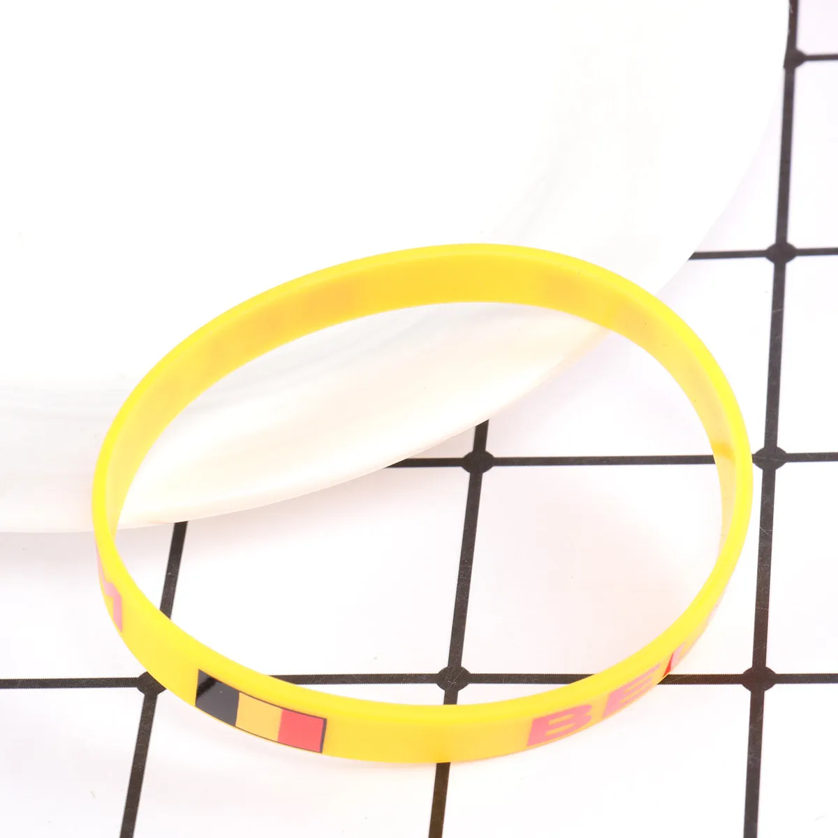 10Pcs Country Flag Silicone Wristbands Eco Friendly Sports Bracelets for Football Matches One Size