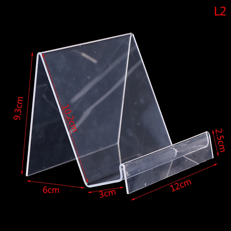 Transparenter Acryl-Bücher ständer Desktop-Buchhalter Bücherregal vertikales Buch Lehrbuch Displayst änder transparent