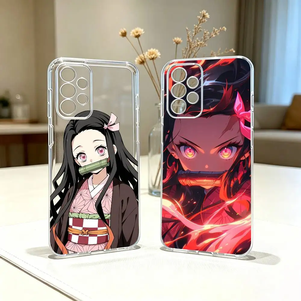 Nezuko Kamado Demon S-slayer   Phone Case For Samsung S25,S24,S21,S22,S23,S30,Ultra,S20,Plus,Fe Transparent Cover