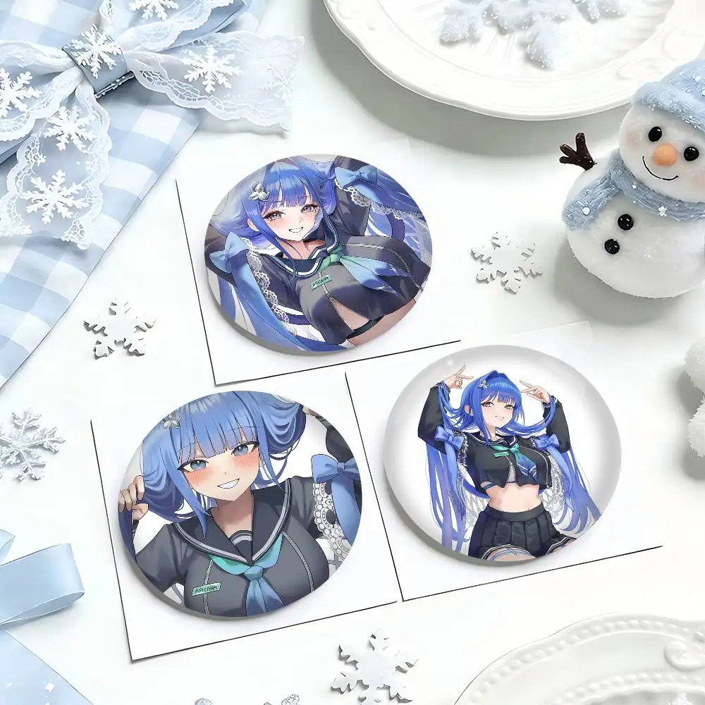 Arcana NIKKE Runde Snap-in Broschen Rockband Anstecknadeln Abzeichen Fan-Kollektion Accessoires Schmuck Handgemachte Geschenke