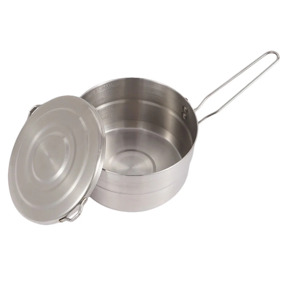 

Stainless Steel Bento Pot Foldable Camping Cook Hiking Outdoor Tool Picnic Backpacking Cookware