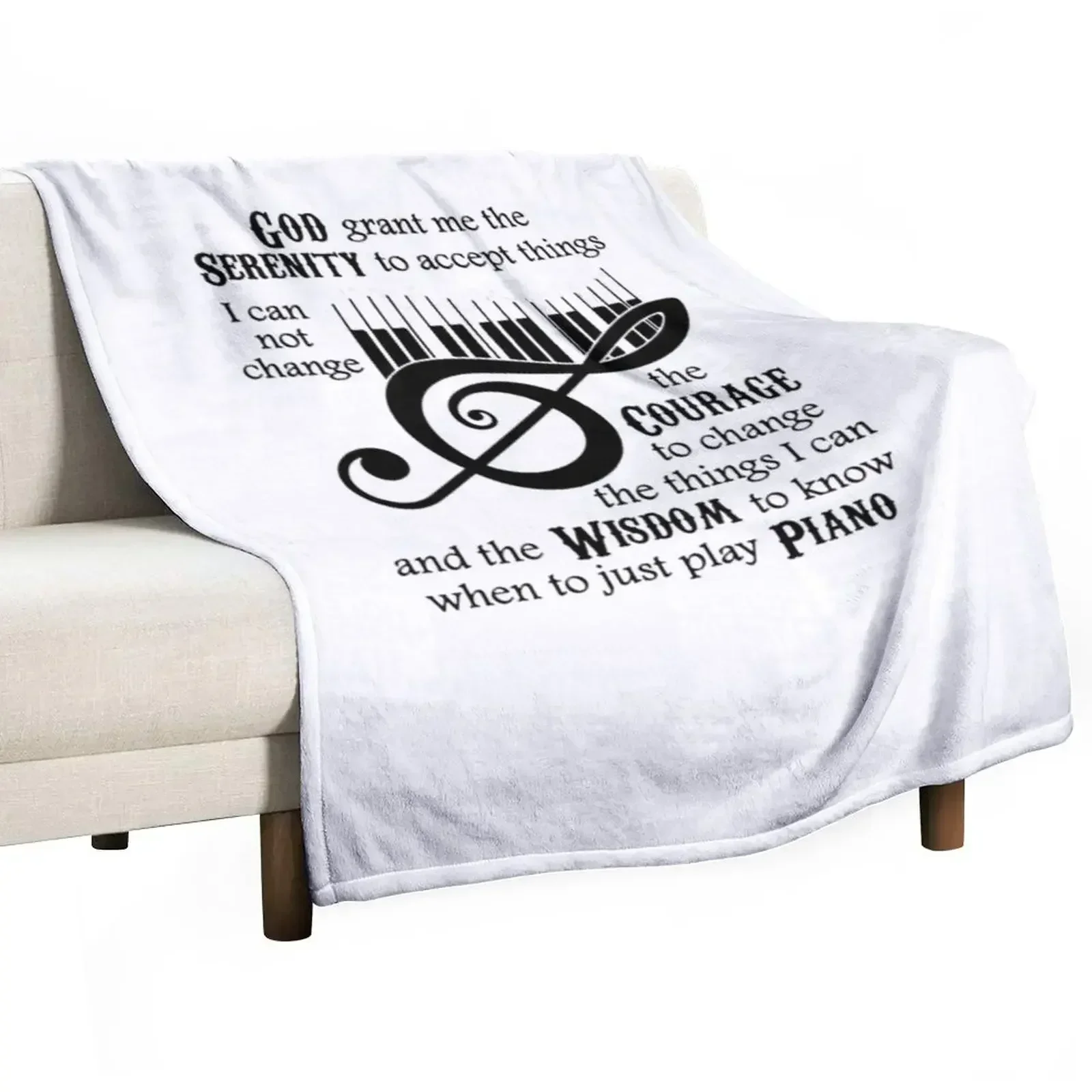 God Serenity Grant Me The To Ccept Things Piano Throw Blanket Luxury Brand Decorative Throw Stuffeds christmas gifts Blankets