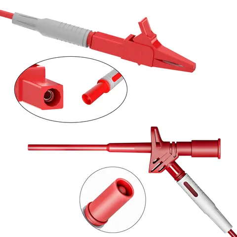 Cleqee P1600-serien Högkvalitativt multimetertestkabelsats BNC-testkabel Testprob IC-testkrok Verktygssats för bilreparationer 8 best sales testkabelsats - №2