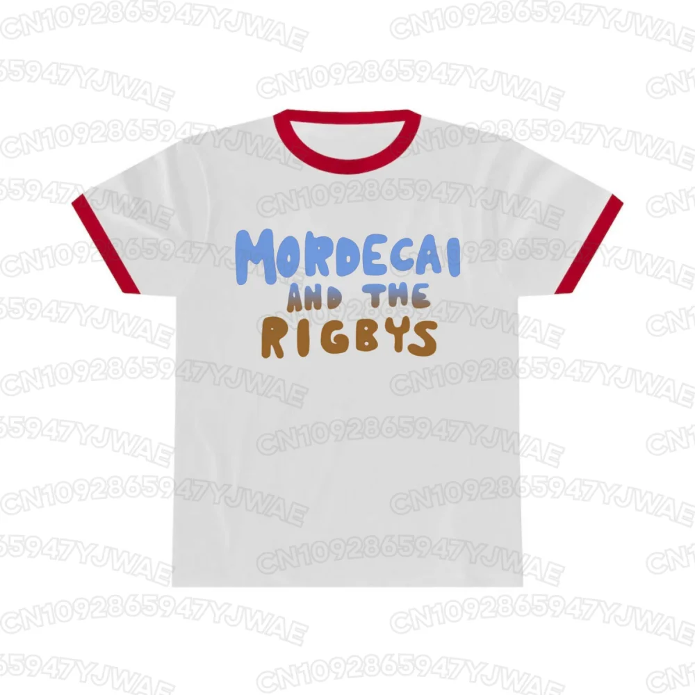 Sommer-T-Shirt für Damen und Herren, Motiv: Mordecai und die Rigbys, Unisex-Modell, kurzärmeliges, lässiges T-Shirt, Mordecai-Shirt. – Detail 5