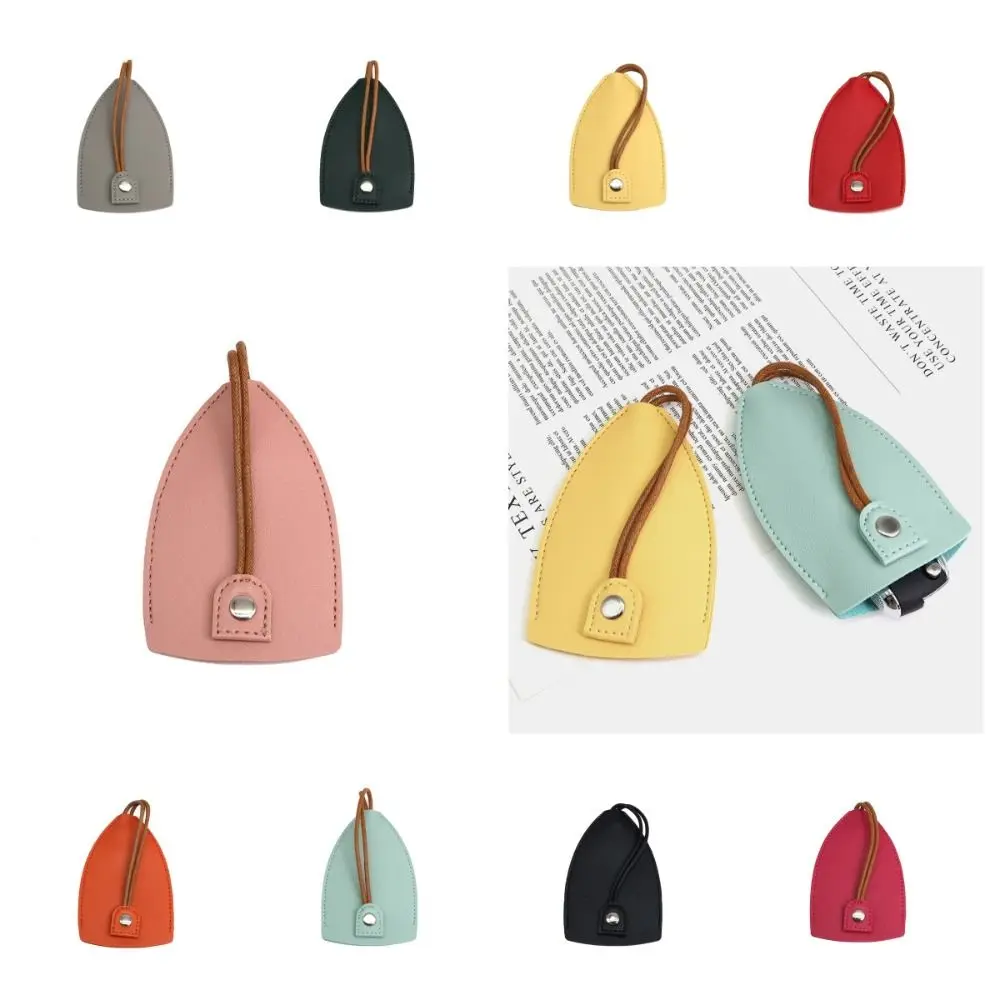 PU Leather Pull Out Keychain Pouch Waterproof Solid Color PU Key Wallets Key Organizer Key Bag Housekeepers Key Holder Men