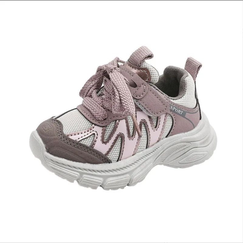 

Children's sports shoes 2025 autumn new style boys' anti slip wear-resistant casual shoes girls' soft soled baby walking shoes