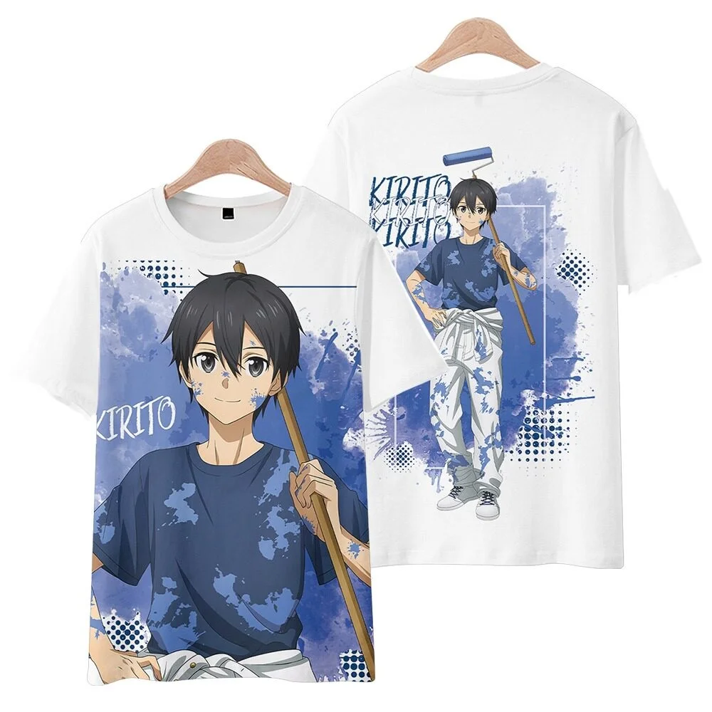 

Bandai Sword Shenyu Animation Peripheral Anime Animation Quick Drying Breathable Comfortable Parent Child Short Sleeve T-shirt
