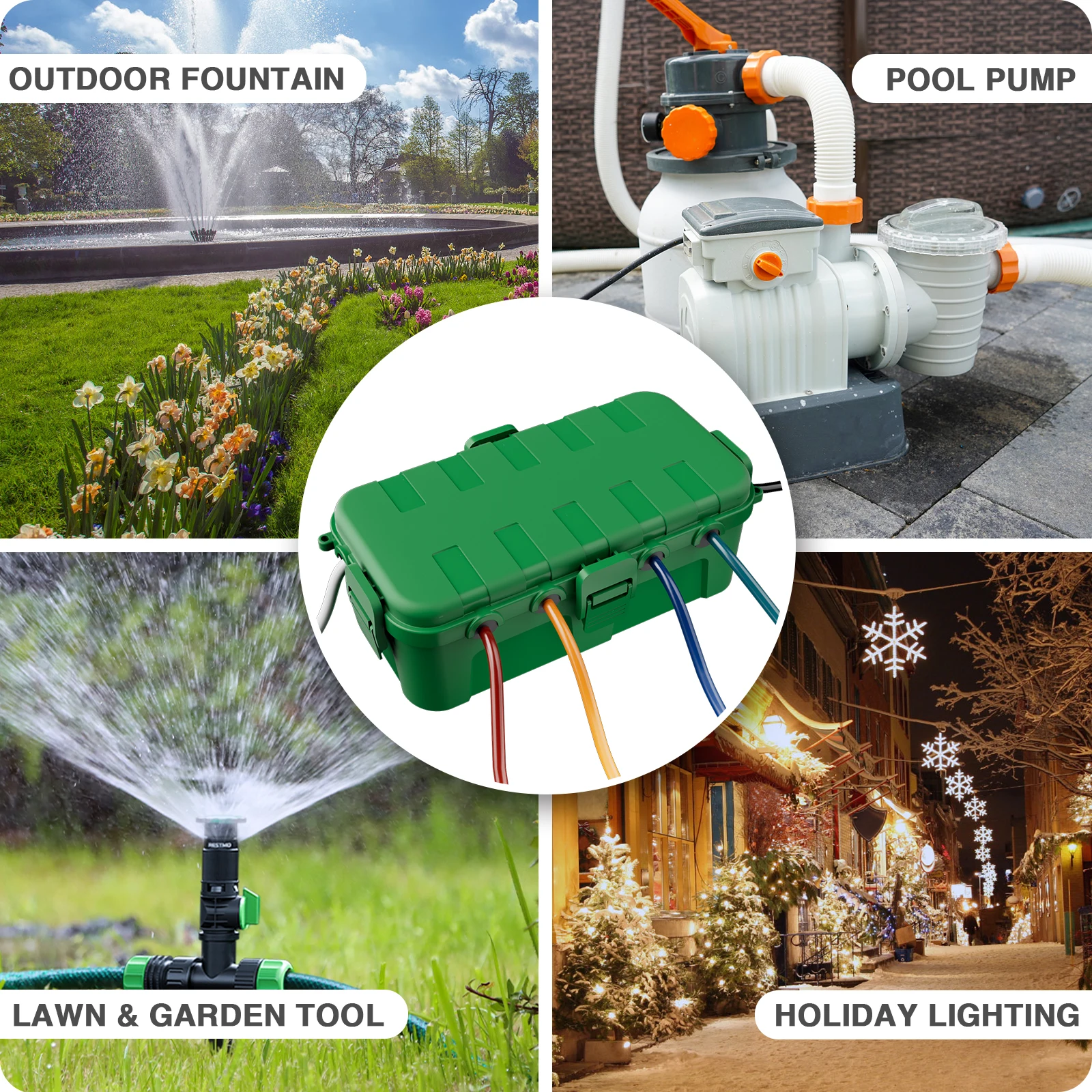 صندوق كهربائي خارجي متوسط الحج - مراجعة Outdoor Power Strip With Cover وسعره