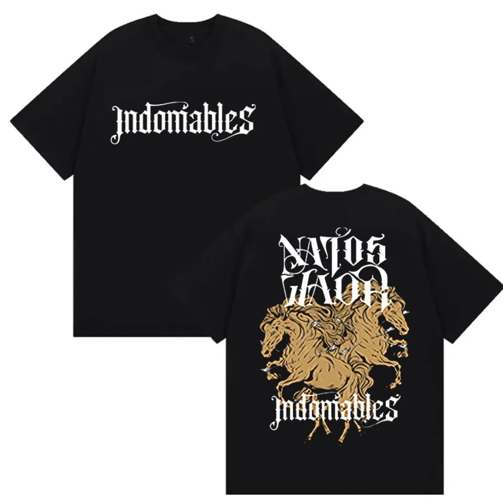 

Rapper NATOS WAOR New Album 2025 Merch T Shirts Men Women Retro Fashion Cotton Short Sleeve T-shirt Hip Hop O-Neck Clothing Tees