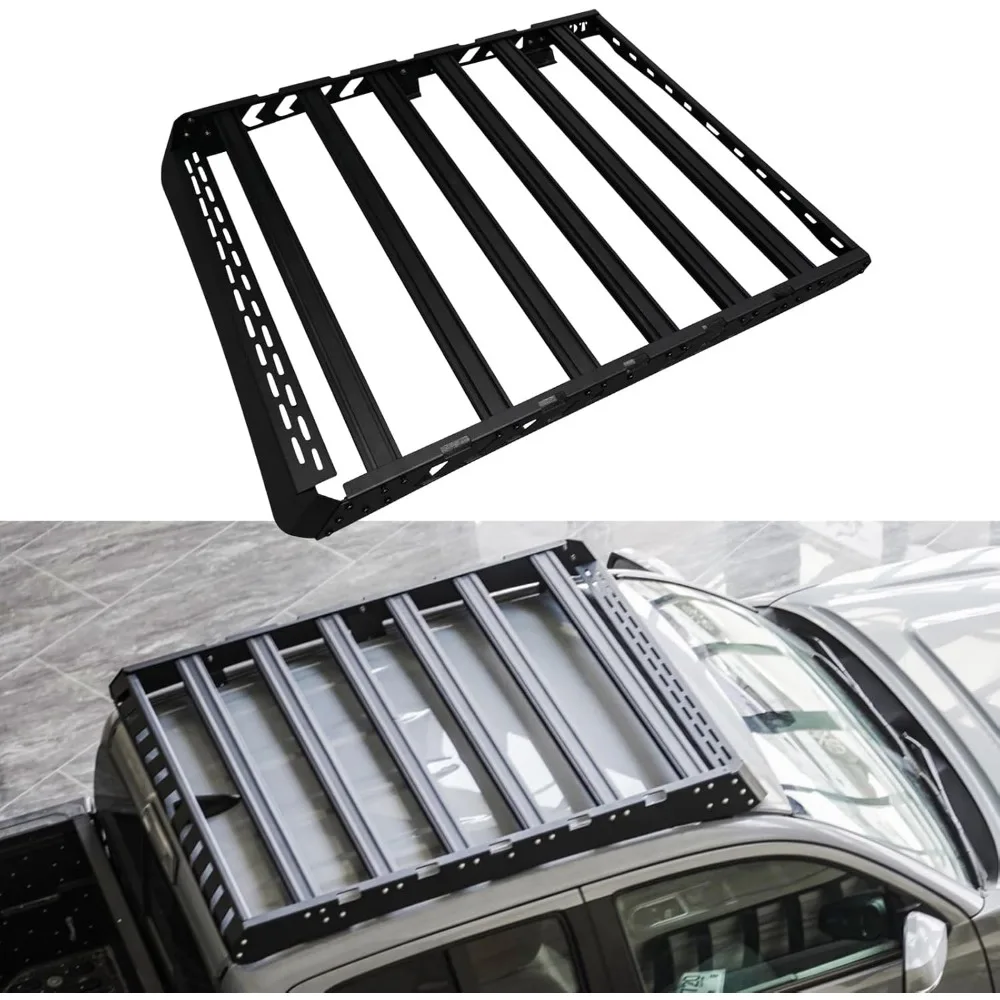 سلة البضائع لـ 2005-2023 تويوتا تاكوما كابينة مزدوجة 4dr حامل سقفي سلة قضبان متقاطعة #1