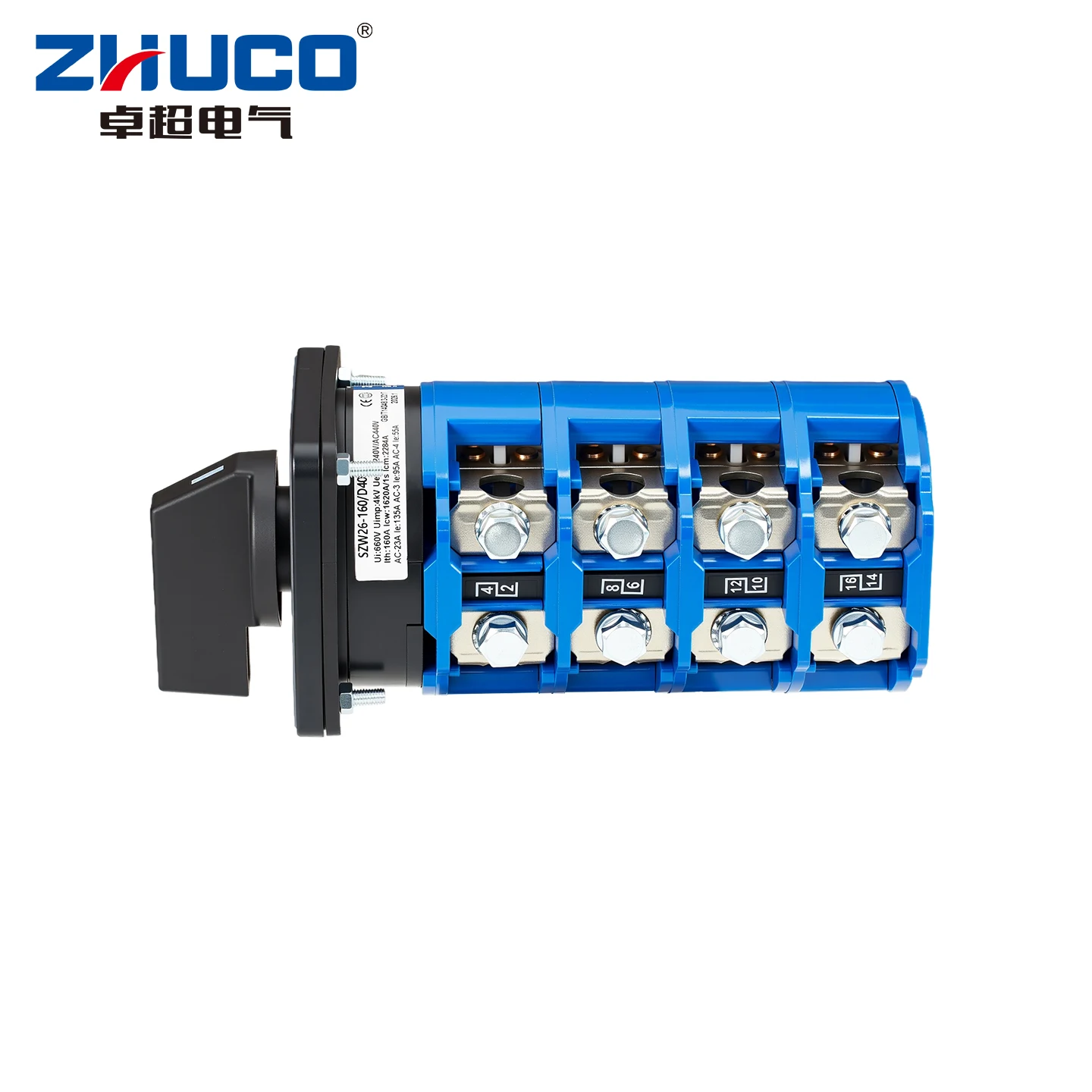 Szw26-160/D404.4 102 Panel Three-Position Four-Section Two-On-One-Off Toggle Switch Rotary Switch Selector Switch Silver Contact Cam Switch