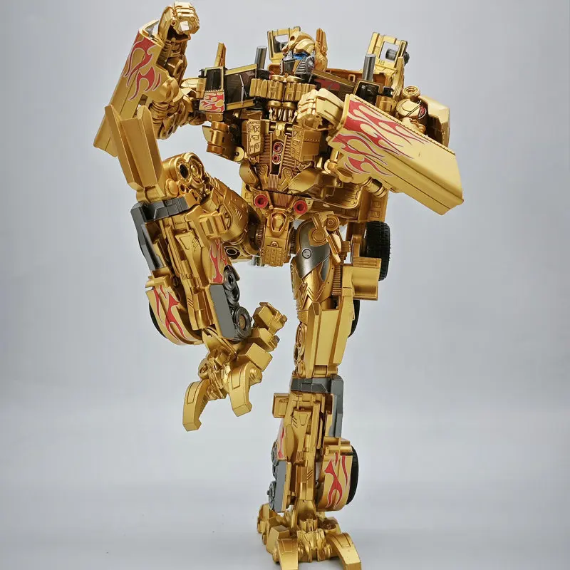 30CM Transformation Optimus Prime Bumblebee Megatron Schwarz Gold Roboter Spielzeug Legierung Star Commander Lkw Auto Spielzeug Action Figur geschenk – Detail 6