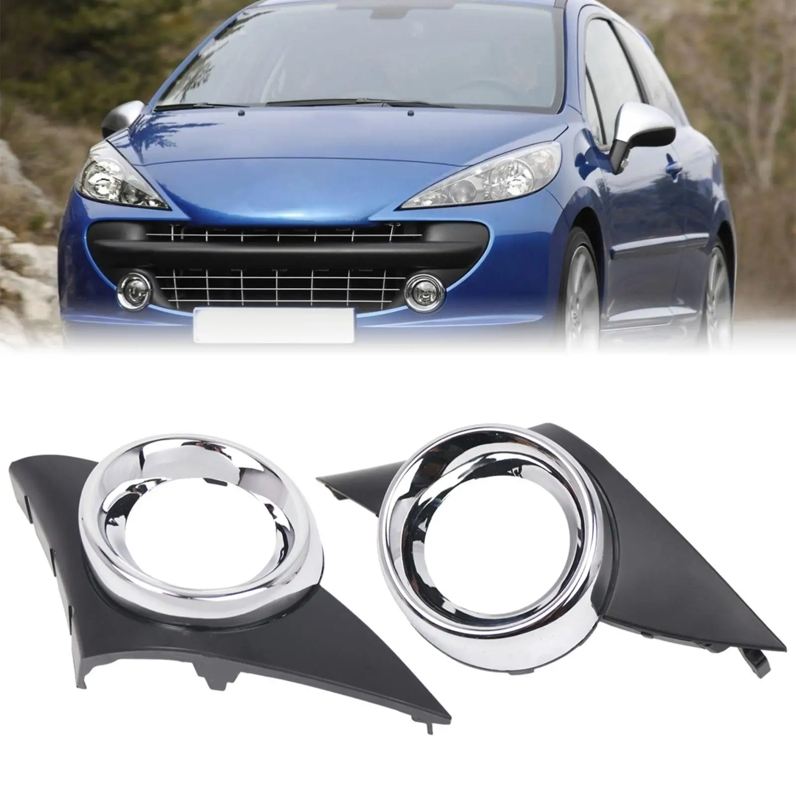 Front Fog Light Grill for Peugeot 207 2006-2009 Sport Models Durable