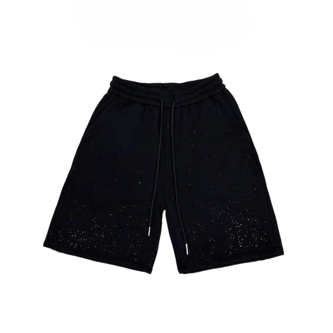 Original Starry Sky Heavy-duty Rhinestone Gradient Shorts Elastic Waist Casual Loose Fashion Trend Unisex Sports Shorts
