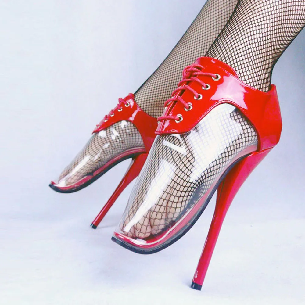 جديد 18 سنتيمتر/7 "كعب عالٍ للجنسين مضخات الباليه مثير حجم كبير 5-15