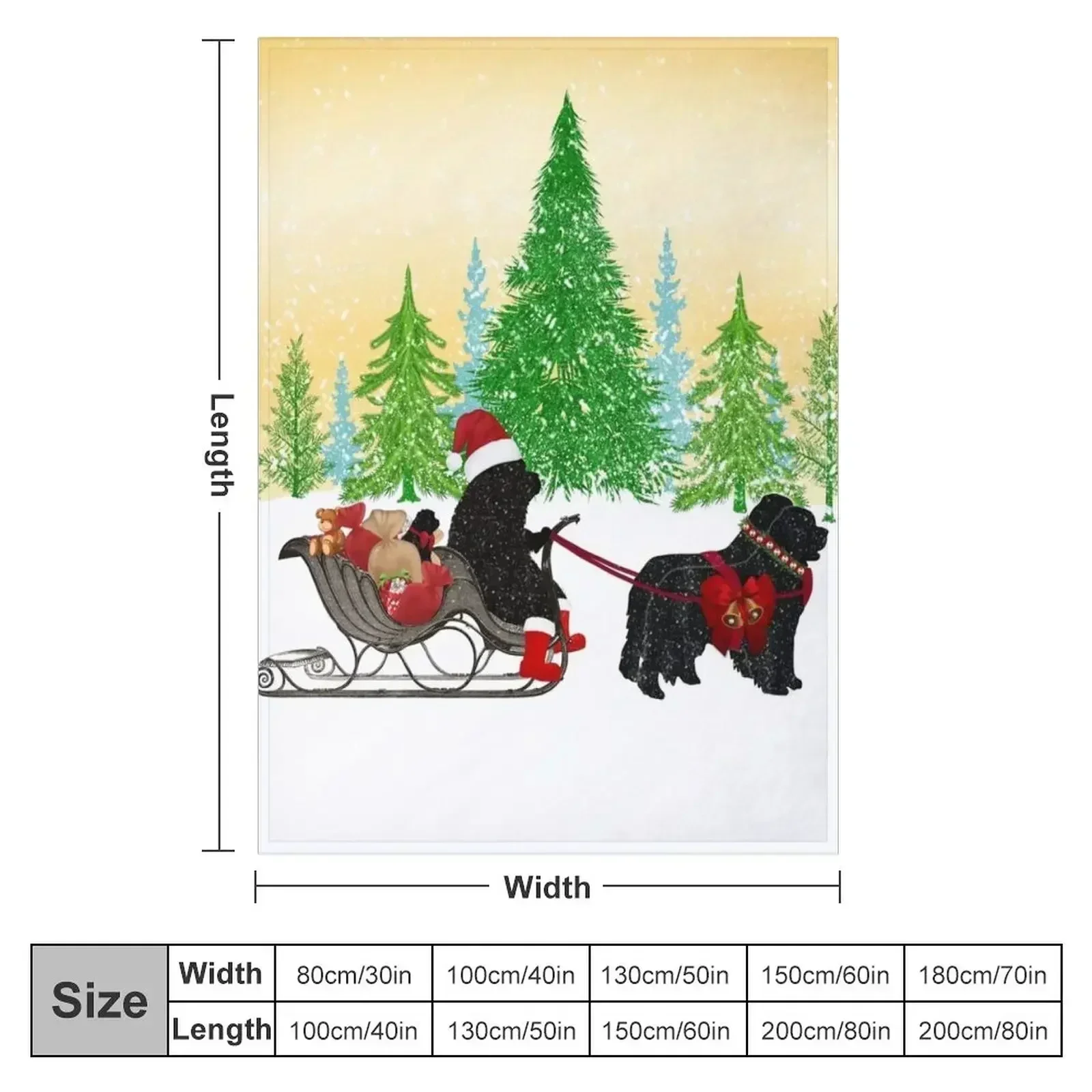 Newfoundland Dog Christmas! Throw Blanket Soft Plaid for winter Blankets