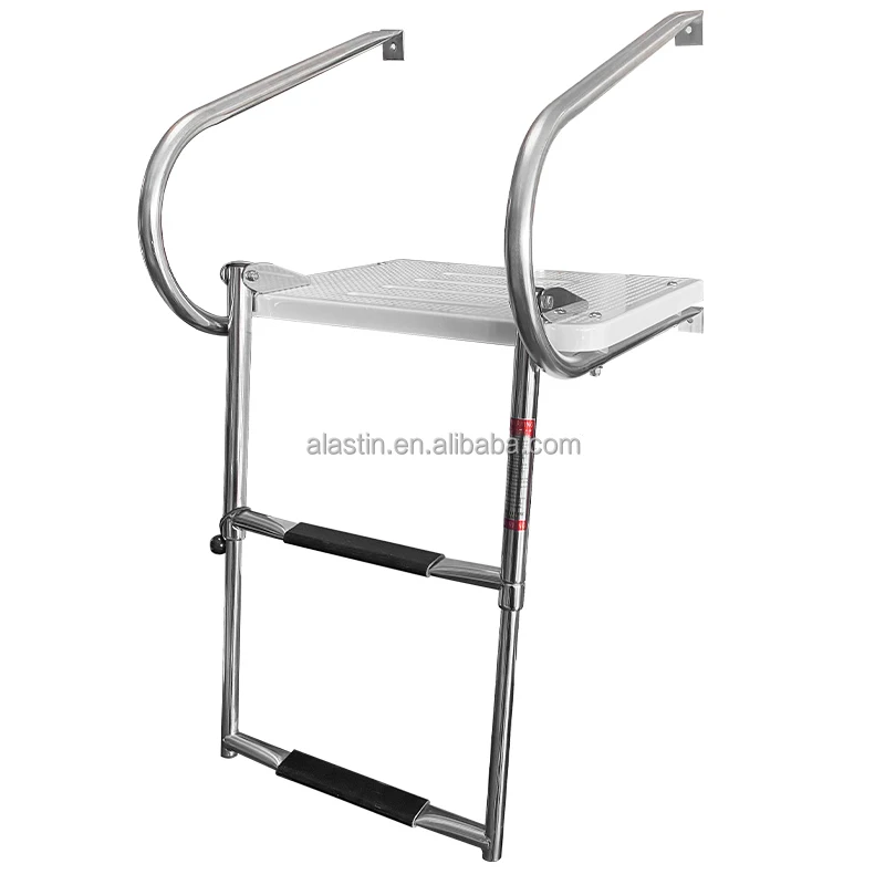 

STLF Stainless Steel Folding Telescopic Boat Ladder Swimming Fiberglass Platform Wholesale Ladder for Boat