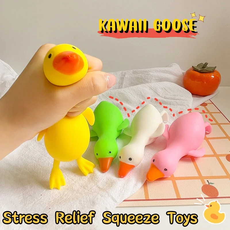 

Cartoon Goose Decompression Toy Soft Antistress Ball Stress Relief Squeeze Toys Cute Duck Children Animal Doll