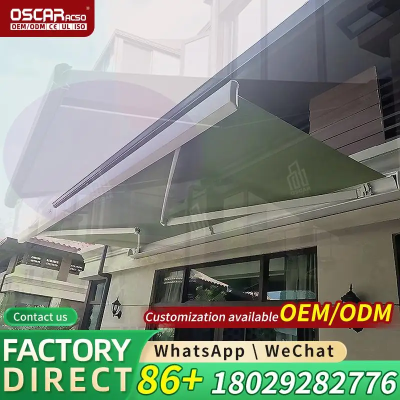 

High Quality Electrical Retractable Full Box Sunshade Awning for Outdoor Use in Shop Café Restaurant Retractable Awning