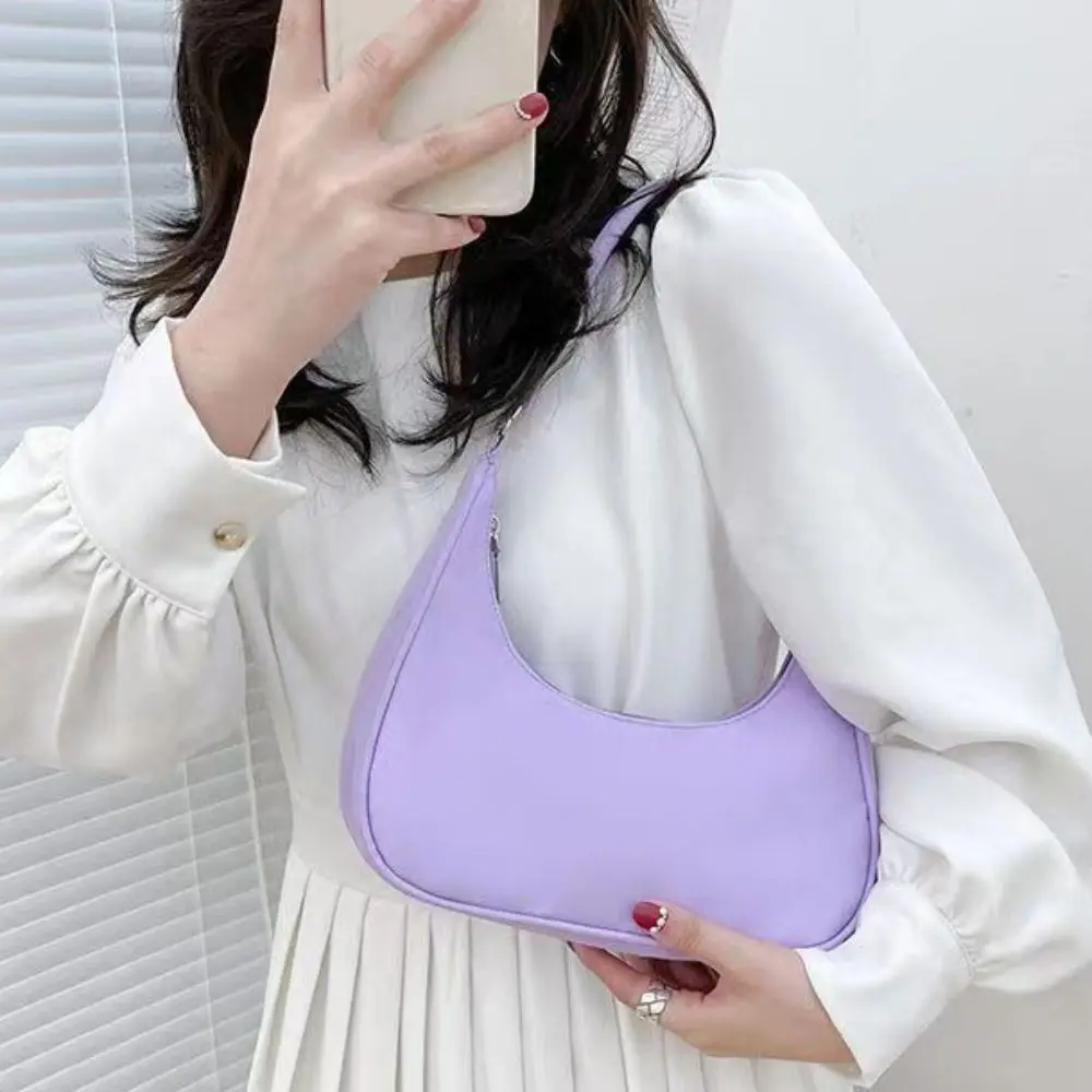 Small Size Underarm Bag Light Weight Underarm Style Satchel Tote Bag Satchel Design Solid Color Shoulder Bag Women Casual