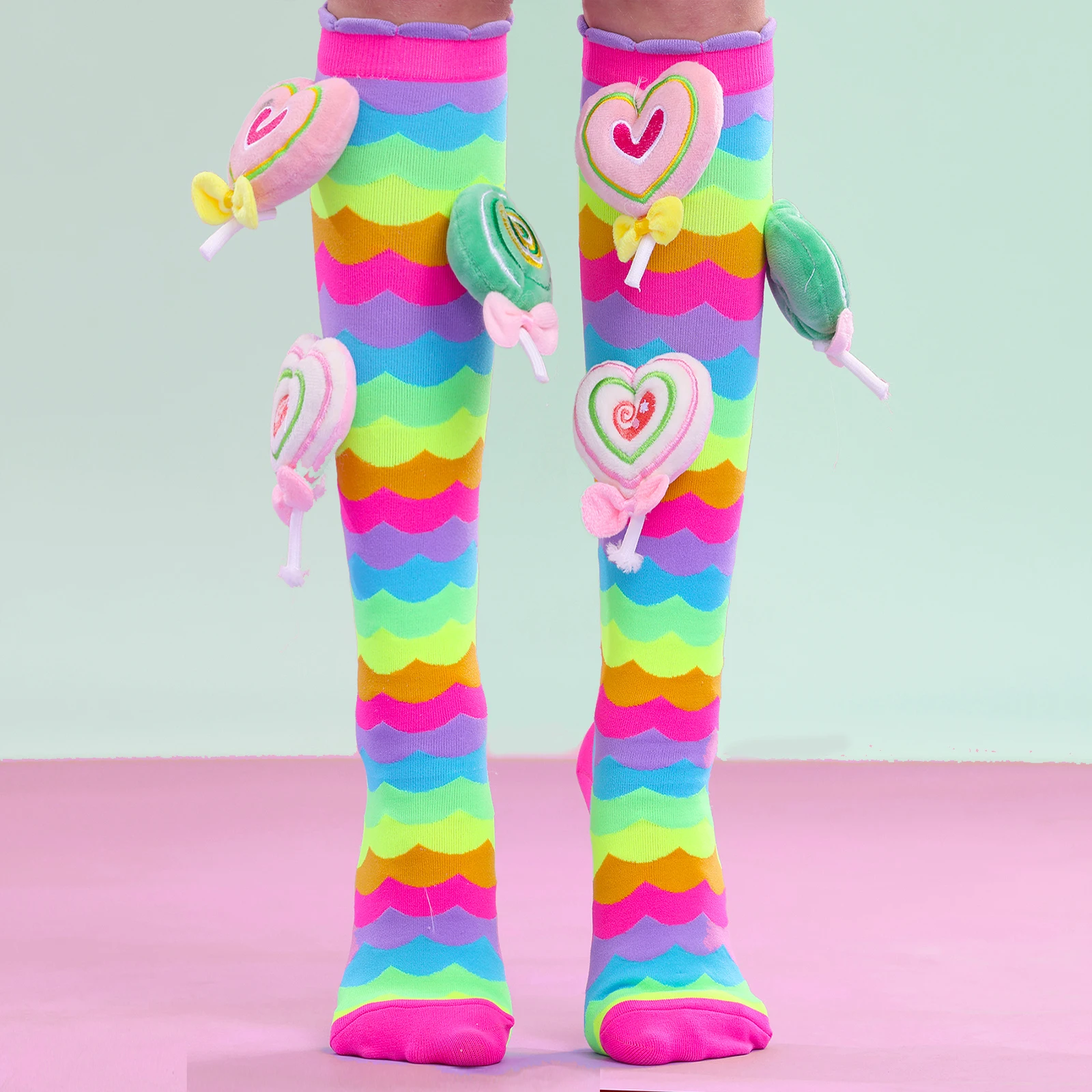 Crazy socks for kids Cute girl socks girls wacky Funky Stretch Mid to High Novelty Socks