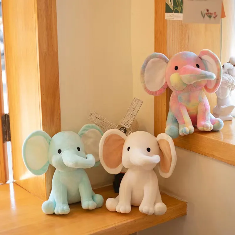 Peluches de elefante para habitación de bebé, muñecos de peluche decorativos, peluches, peluches, animales de peluche de punto para niños