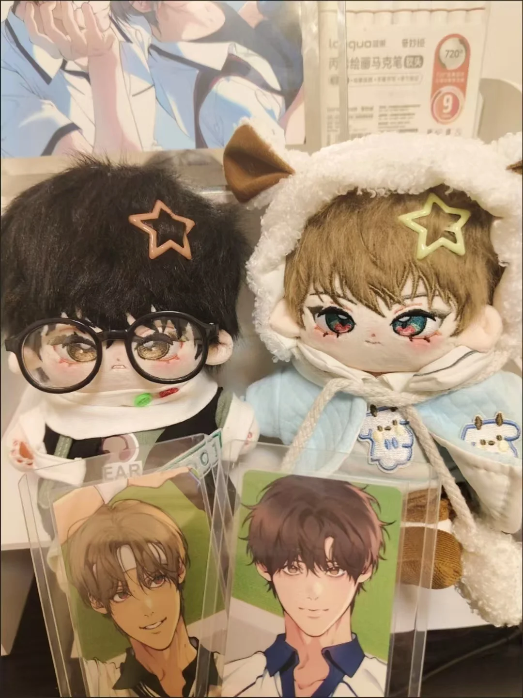 20 سنتيمتر محشوة أفخم دمية Lezhin كاريكاتير الكورية BL Manhwa سحابة فقدت في Baek Cirrus Yeon Skylar لطيف الطفل مع الهيكل العظمي هدية عيد الميلاد