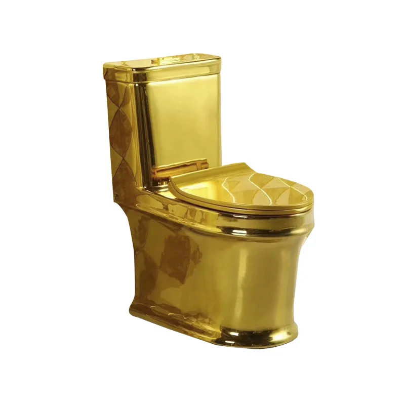 Export all-gold toilet personalized toilet fixed local tyrant siphon free shipping flush toilet special offer water-saving