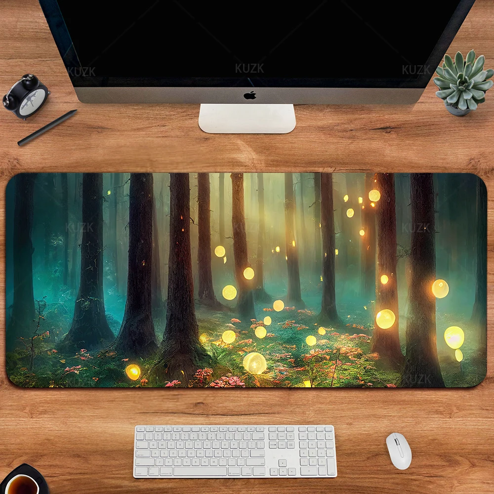 Beautiful Anime Mousepad Xxl Non-slip Gaming Mouse Pad Large Home Keyboard Pad Desk Mat Anime Aesthetics Scenery Game Mouse Pad